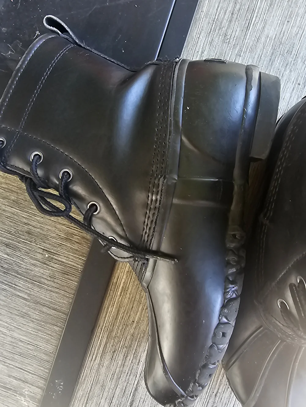 Polo Ralph Lauren Boys Ewan Duck Boots Triple Black Youth Size 4 Play Condition